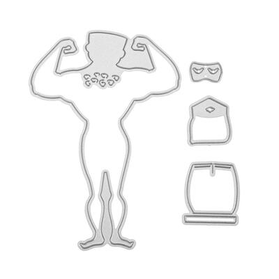 

4pcs Summer Beach Man DIY Stencils Cutting Dies Scrapbooking Embossing Card