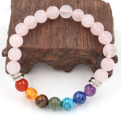 

Chakra Bracelet Natural Stone Beads Energy Bracelets Bangles Essential Oil Diffuser Jewelry For Women Men