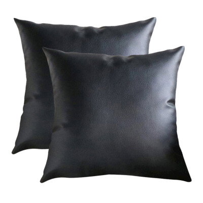 

Siaonvr 2pc Faux Leather Cushion Covers Throw Pillowcase Sofa Home Decor Solid Color