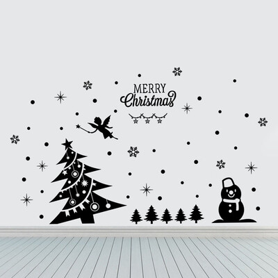 

〖Follure〗Wall Window Stickers Angel Snowflake Christmas Xmas Vinyl Art Decoration Decals