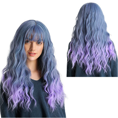 

〖Follure〗High Quality Sexy Fashion Gradient Long Curly Wig Humen Hair Party Synthetic Wig