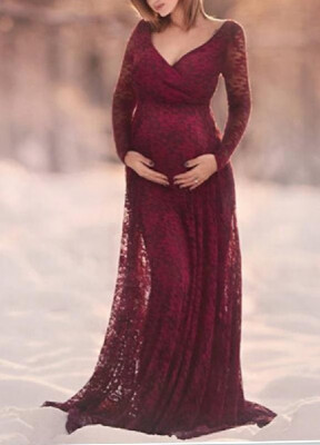 

Deep V-neck Long Sleeve Lace Dress