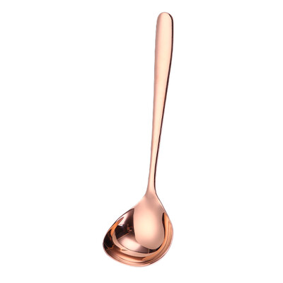 

Toponeto Colorful Handle Spoons Drink Soup Drinking Tools Flatware Kitchen Gadget BK