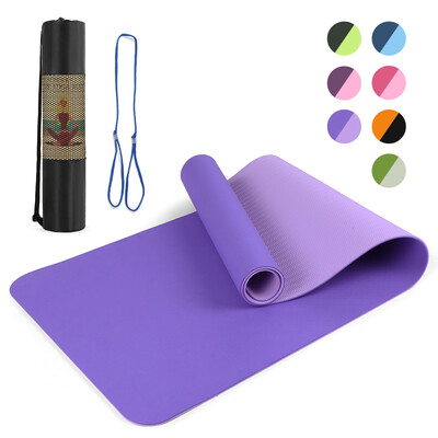

72x24IN Non-slip Yoga Mat TPE Eco Friendly Fitness Pilates Gymnastics Mat Gift Carrying Strap&Storage Bag