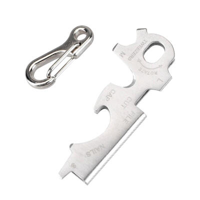 

8 in 1 Multi-function EDC Keychain Outdoor Bottle Opener Survival Gear Tool