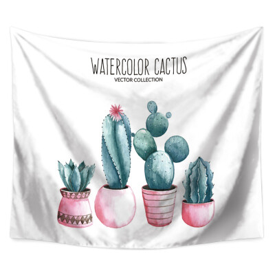 

Fashion Tapestry Green Cactus Style Pattern Decorative Cactus Watercolor Hanging Wall Tapestries Landscape chakra Home Decor