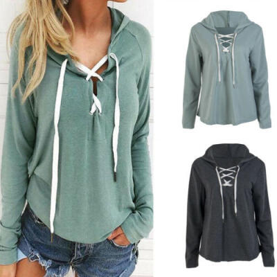 

USA Hot Fashion Womens Ladies Long Sleeve Hoodies Top Blouse Shirt Casual Tops