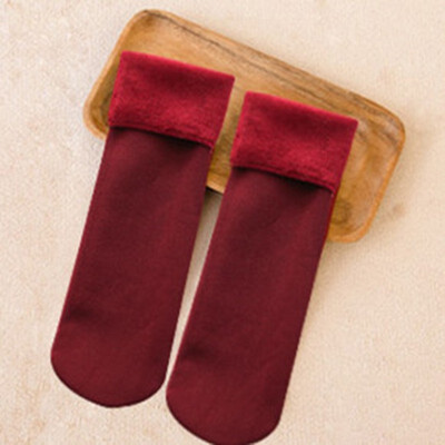 

1 Pair Unisex Free Size Autumn Winter Socks Velvet Thickening Casual Home Floor Socks Snow Thermal Keeping Sleeping Warm Socks