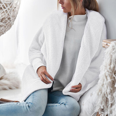 

Fashion Womens Winter Jacket Coat Long Sleeve Hooded Plush Cardigan Warm Coats