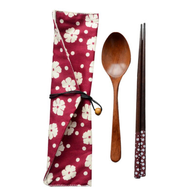 

2pcsset Japanese Style Cherry Blooming Dinnerware Set Wood Christmas Wedding Party Favors Gifts Dropshipping