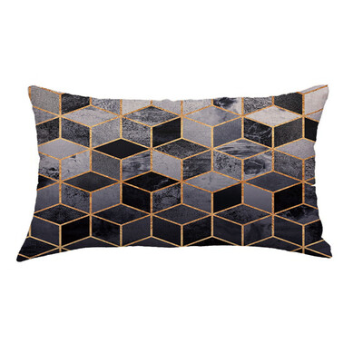 

〖Follure〗Super Soft Geometric Short Plush Pillowcase Sofa Pad Set Home Decoration