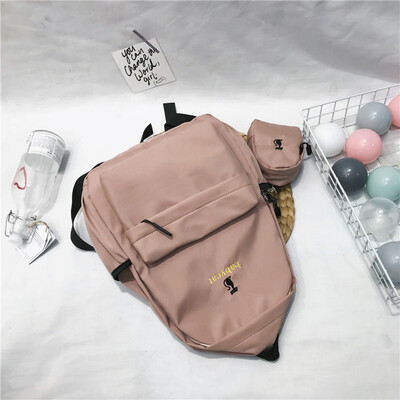 

Summer bag female college students shoulder bag Korean version of high school simple ins campus wind small fresh backpack