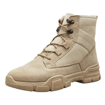 

Mens Military boot Combat Mens Ankle Boot Mens British Style Casual Shoes High-Top Non-Slip Wear-Resistant Tooling Shoes