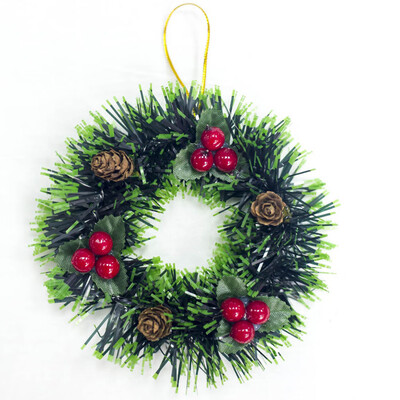 

Wreath Window Xmas Party Door Decor Hanging Ornament Plastic Tree Garland