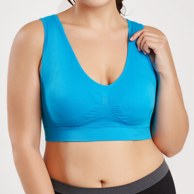 

Nomeni Women Pure Color Plus Size Ultra-thin Large Bra Sports Bra Full Bra Cup Tops