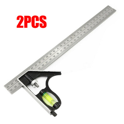 

300mm Stainless Steel Adjustable Combination Square Angle Ruler Measuring Tools