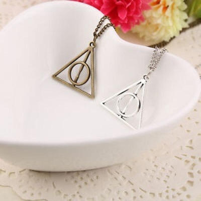 

New fashion Women Film Movie Harry Potter Metal Gold Silvery Necklace Pendant