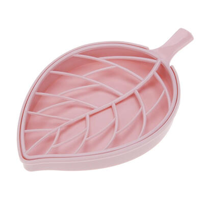 

Double Layer Leaf Shape Drain Soap Box Soap Storage Rack Holder Container