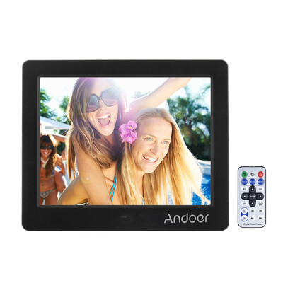 

Andoer 8" HD Wide Screen High Resolution Digital Photo Picture Frame Alarm Clock MP3 MP4 Movie Player with Remote Control Christ