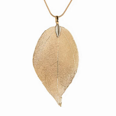 

Rinhoo Sweater Coat Necklaces Ladies Girls Special Leaves Leaf Dress Pendant Necklace Long Chain Jewelry for Women Gift