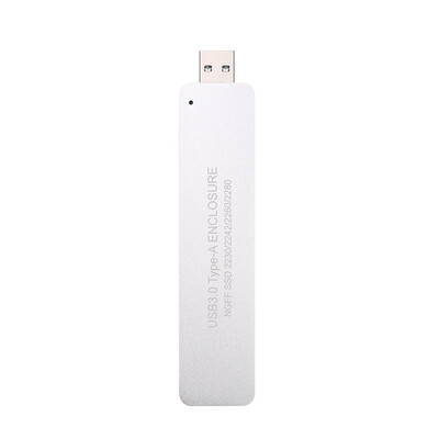 

Retractable NGFF SSD USB30 Type-A Enclosure M2 SATA SSD Gold