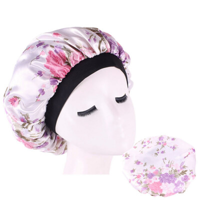 

Satin Night Sleep Cap Women Fizzy Hair Care Bonnet Sleeping Hat Head Cover Wrap