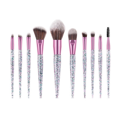 

〖Follure〗10PCS Rubber Foundation Cosmetic Eyebrow Eyeshadow Brush Makeup Brush Sets Tools