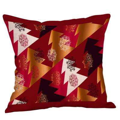

Tailored Christmas Pillow Case Glitter Cotton Linen Sofa Throw Cushion Cover Home Decor