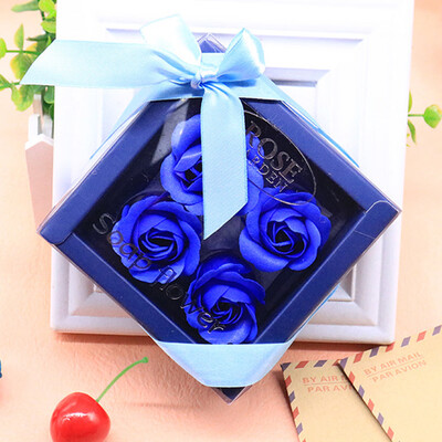 

Gobestart Scented Bath Body Petal Rose Flower Soap Wedding Decoration Gift Best 4pc