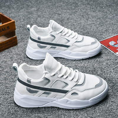 

2019 autumn version of mens shoes in the high-end new fashion casual wild reflective fast hand trend small white shoes shoes students