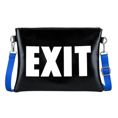 

Fashion Women Letter EXIT Print Shoulder Bags PU Crossbody Messenge Bag
