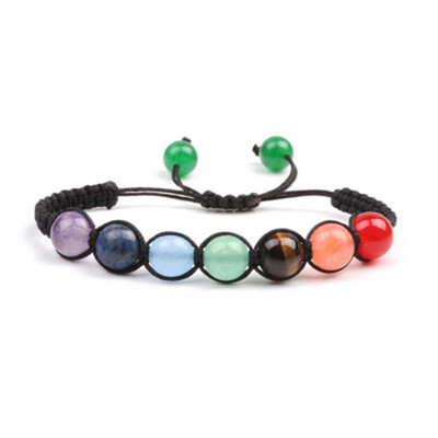 

Lucky Natural Stone Simple Colorful Bracelet Beads Adjustable Hollywood Beaded Bohemia Bracelets
