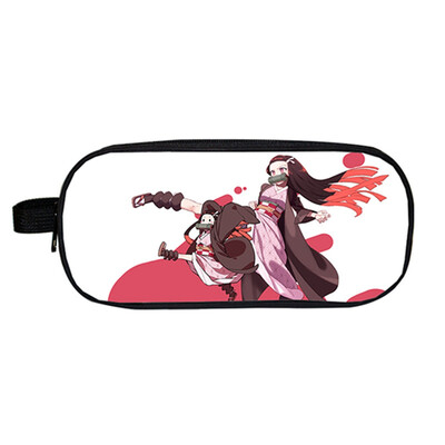

Demon Slayer Kimetsu No Yaiba Backpack Anime School Pen Bag Pencil Case For Teen Boys Girls Students