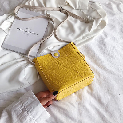 

Ins super fire bag female 2019 new Korean version of the wild single shoulder slung fashion texture solid color leisure bucket bag