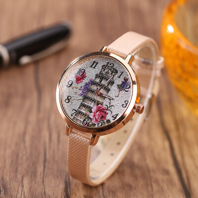 

Silver Pisa Leaning Tower Lady Personality Digital Quartz Watch