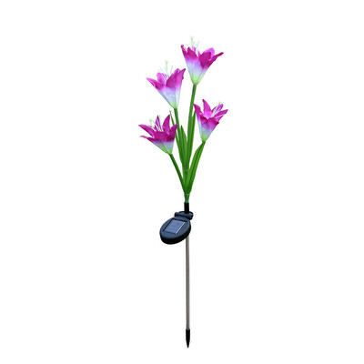 

Siaonvr 4 Heads Solar Lantern LED Decorative Outdoor Lawn Lamp 4 Flower Lily Garden Lamp