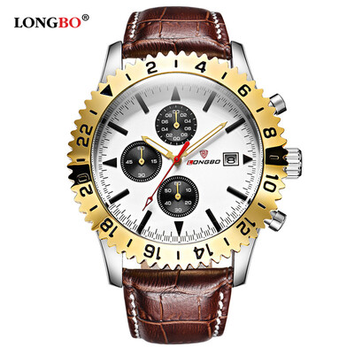 

Gear turntable three-eye multi-function mens watch luminous sports leisure waterproof mens watch 3002