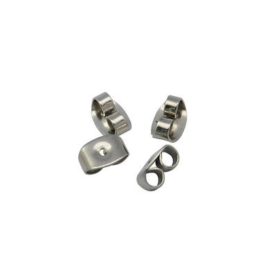 

Earrings Findings Original Color 304 Stainless Steel Ear Nuts Size about 45mm wide 65mm long 32mm thick hole 07mm
