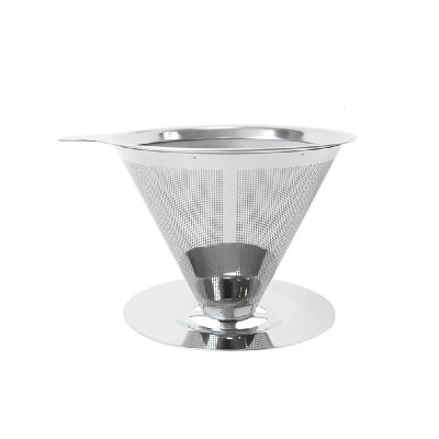 

Stainless Steel Pour Over Dripper Coffee Dual Layer Mesh Filter with Cup Stand Coffee Strainers Tools