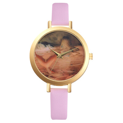 

LVPAI Brand Women Watches Luxury Leather Strip Marble Dial Dress Wristwatch Ladies Gift Quartz Clock Relogio feminino 533