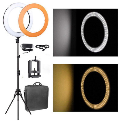 

180pcs LED Ring Light Dimmable 5500K Lighting Video Continuous Light Stand Kit