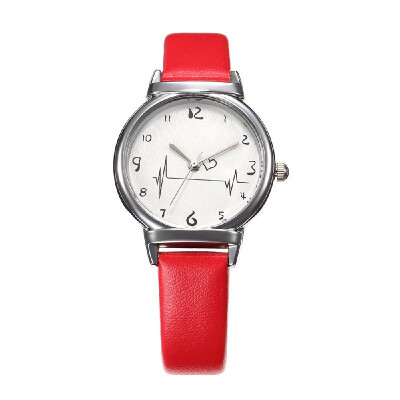 

Women Simple PU Leather Band Watch Student Fashion Alloy Case Quartz Wrist Watch