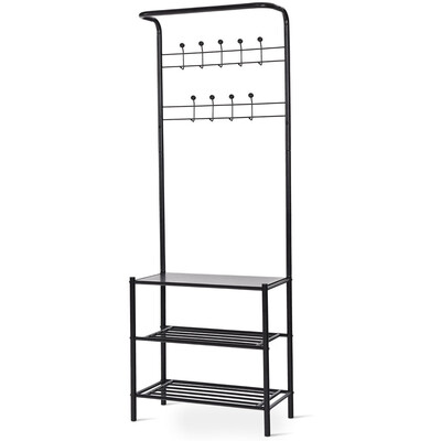

3-Tier 18 Hooks Metal Entryway Garment Rack