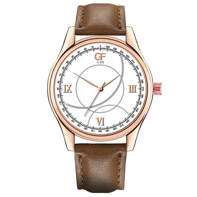 

Gobestart Hot Man Leather Watch Whatever Late Anyway Letter Watches New Pointer glow