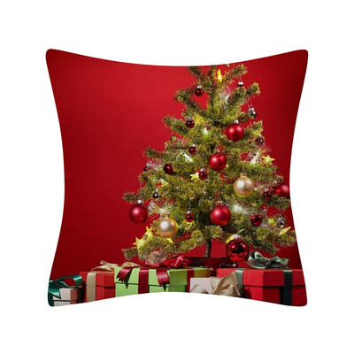 

Tailored Christmas Pillow Case Glitter Polyester Sofa Throw Cushion Cover Home Decor
