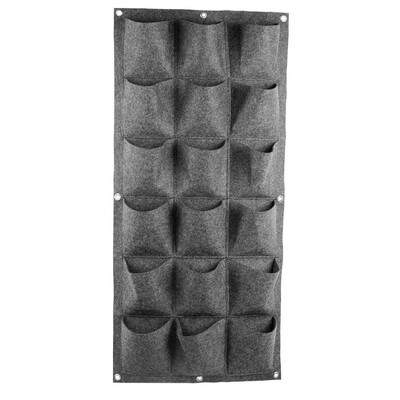 

18 Pockets Non-woven Planting Bag Garden Vertical Hanging Wall Green Plant