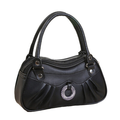

Fashion Women Solid Color Handbag Faux Leather Tote Shoulder Bag Storage Pouch
