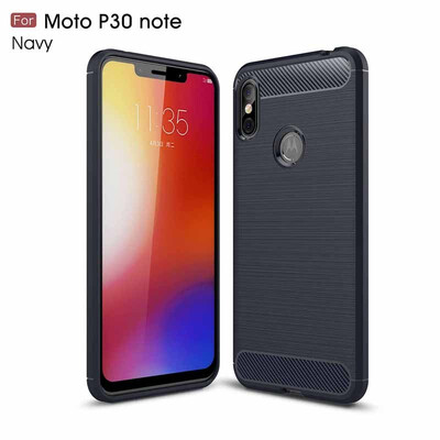 

Soft TPU Case Motorola One Power Armor TPU Cover Moto P30 Note Carbon Fiber Bumper Case