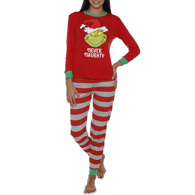 

Dr Seuss Holiday Grinch Pajamas Cotton - Family Christmas Pajamas Set