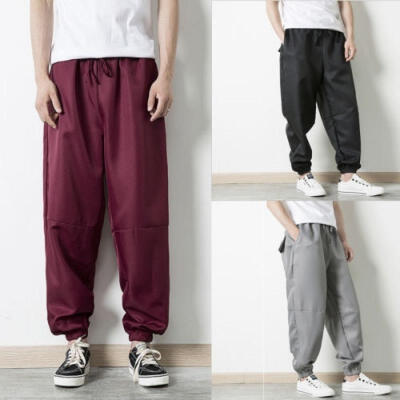 

New Mens Casual Tracksuit Jogging Joggers Sweat Pants Trousers Hip-Hop Harem